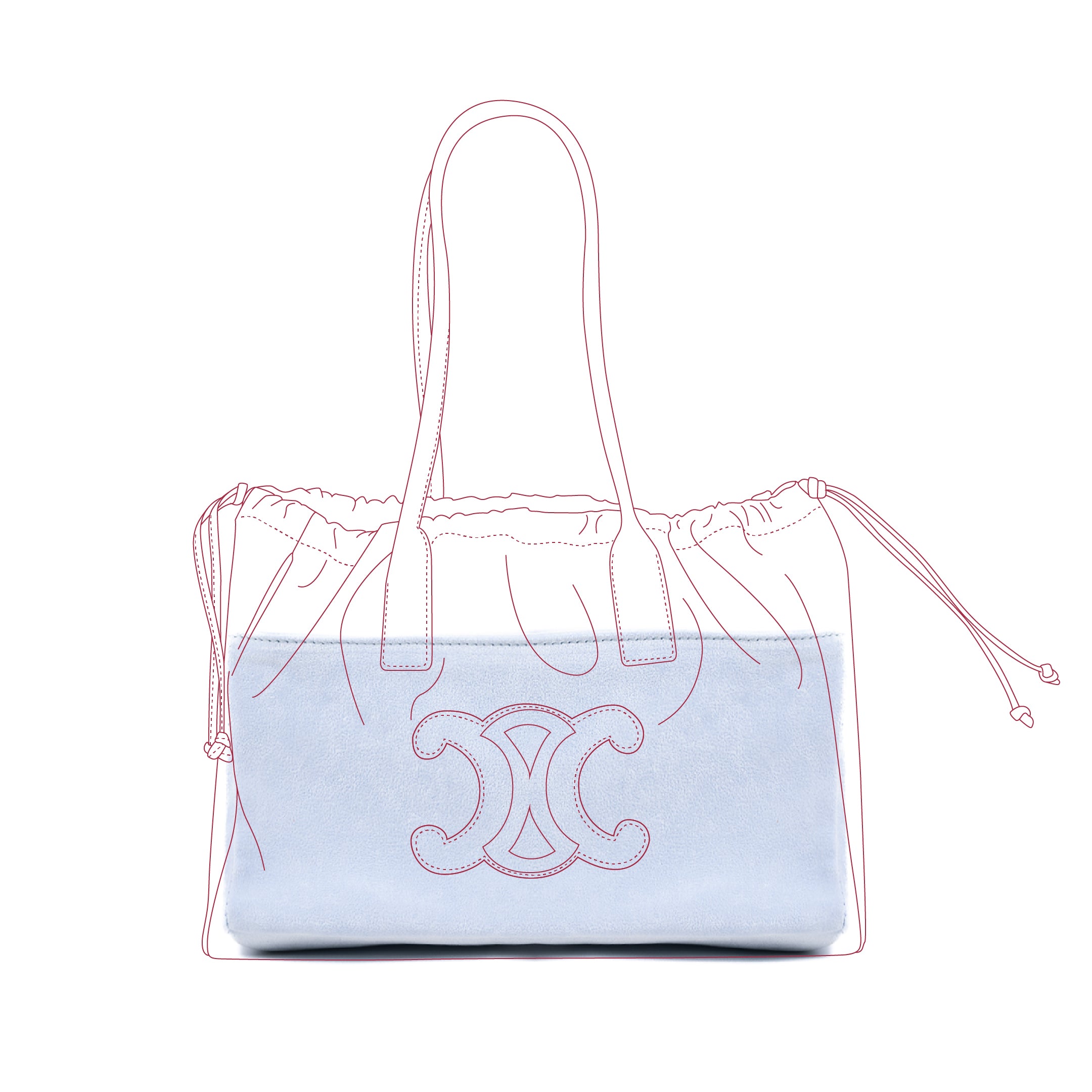 Organizer per Celine Cuir Triomphe con Coulisse