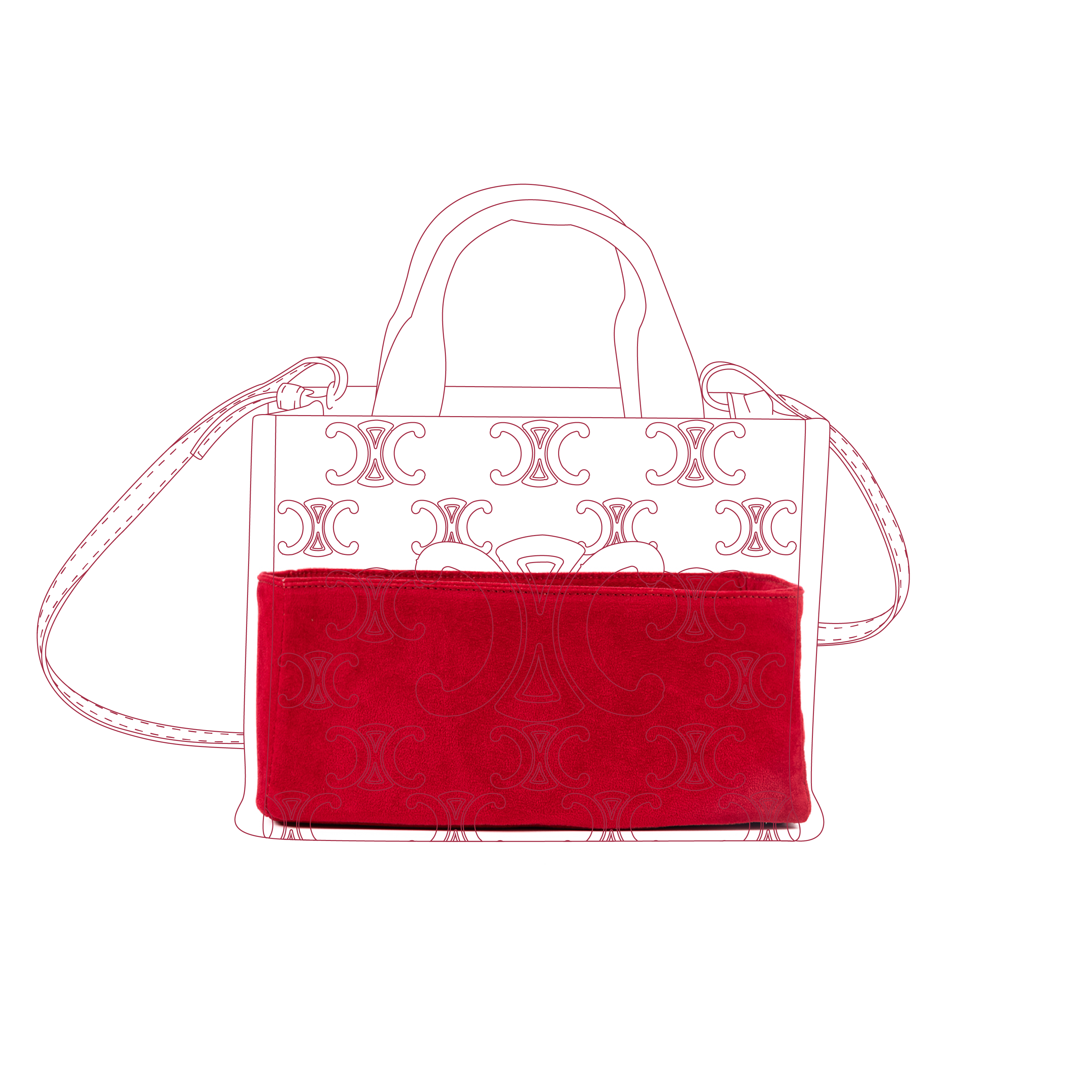 Organizer per Cabas Thais in Tessuto