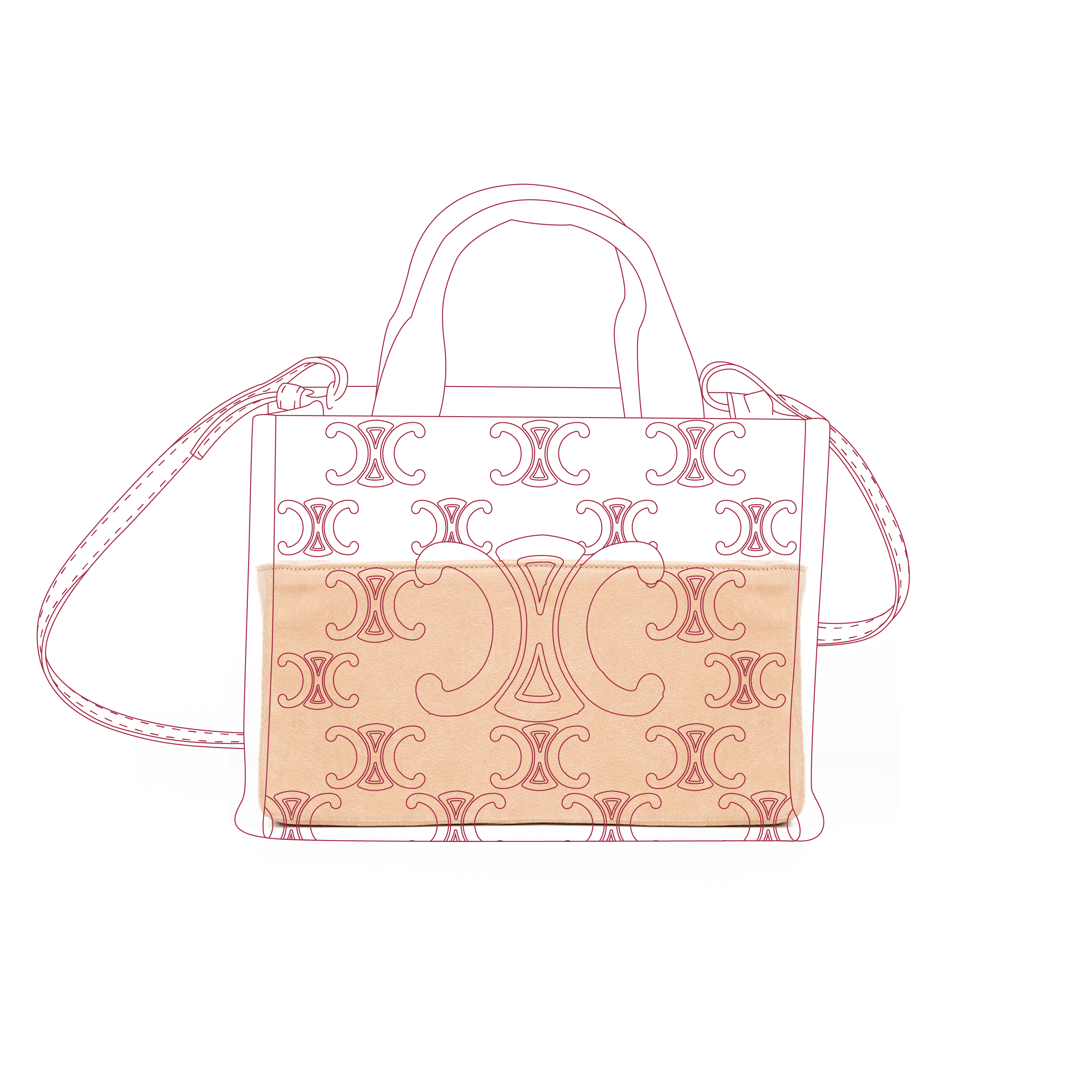 Organizer per Cabas Thais in Tessuto