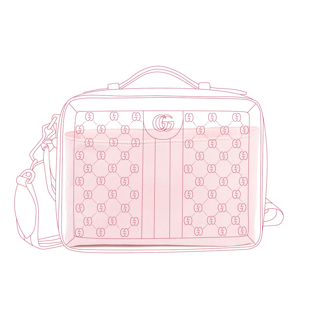 ORGANIZER PER OPHIDIA SHOULDER BAG