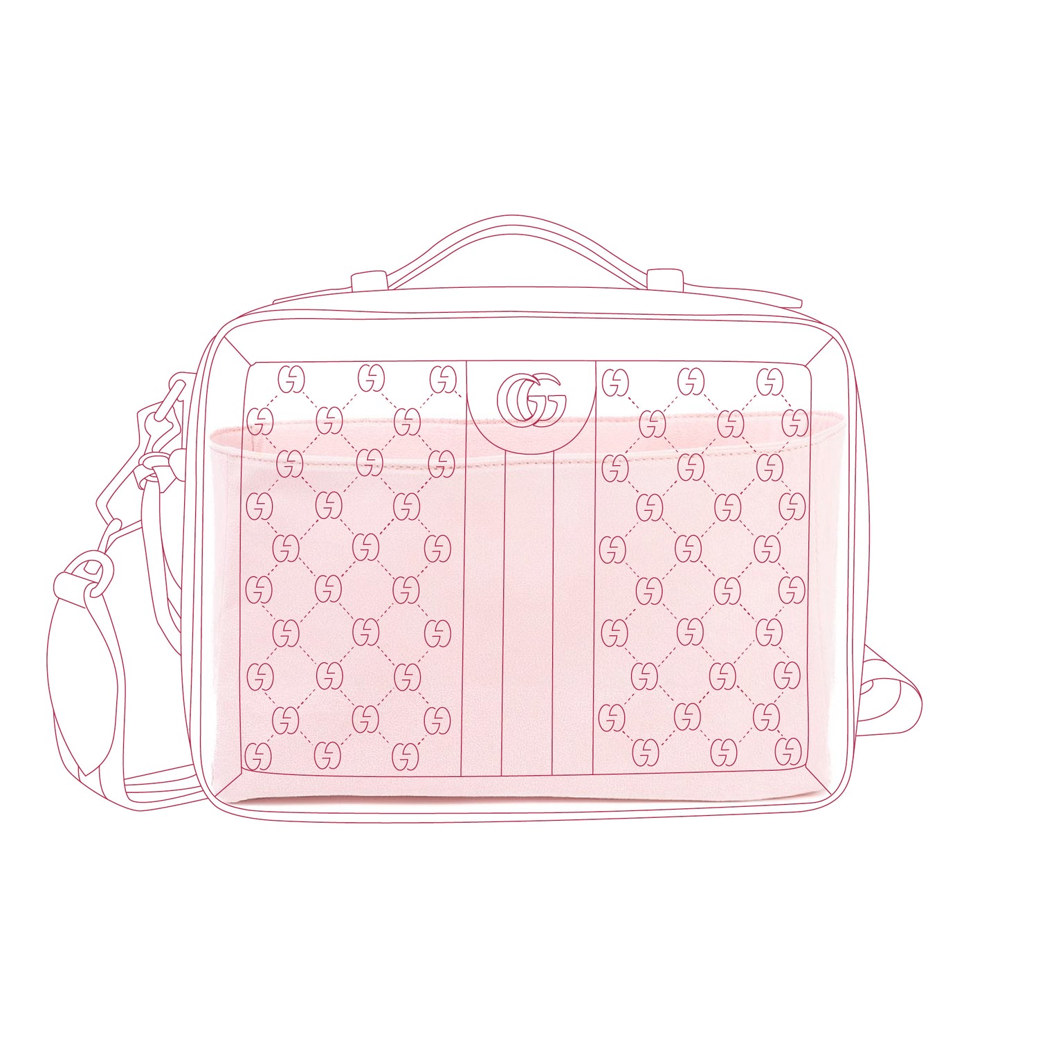 ORGANIZER PER OPHIDIA SHOULDER BAG