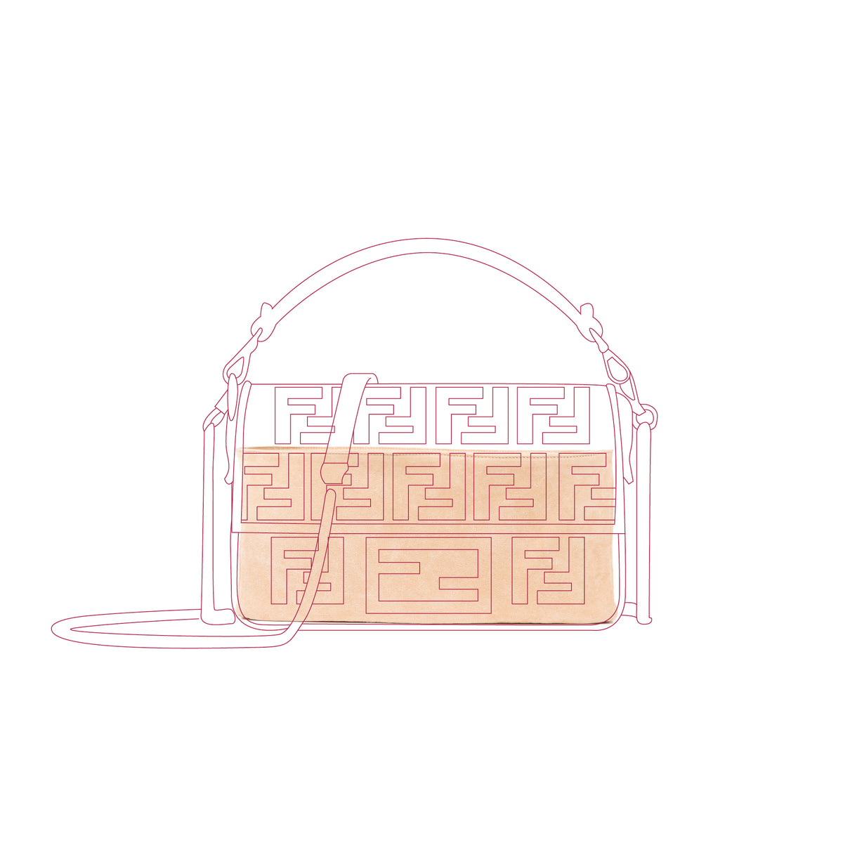 Organizer per Fendi Baguette