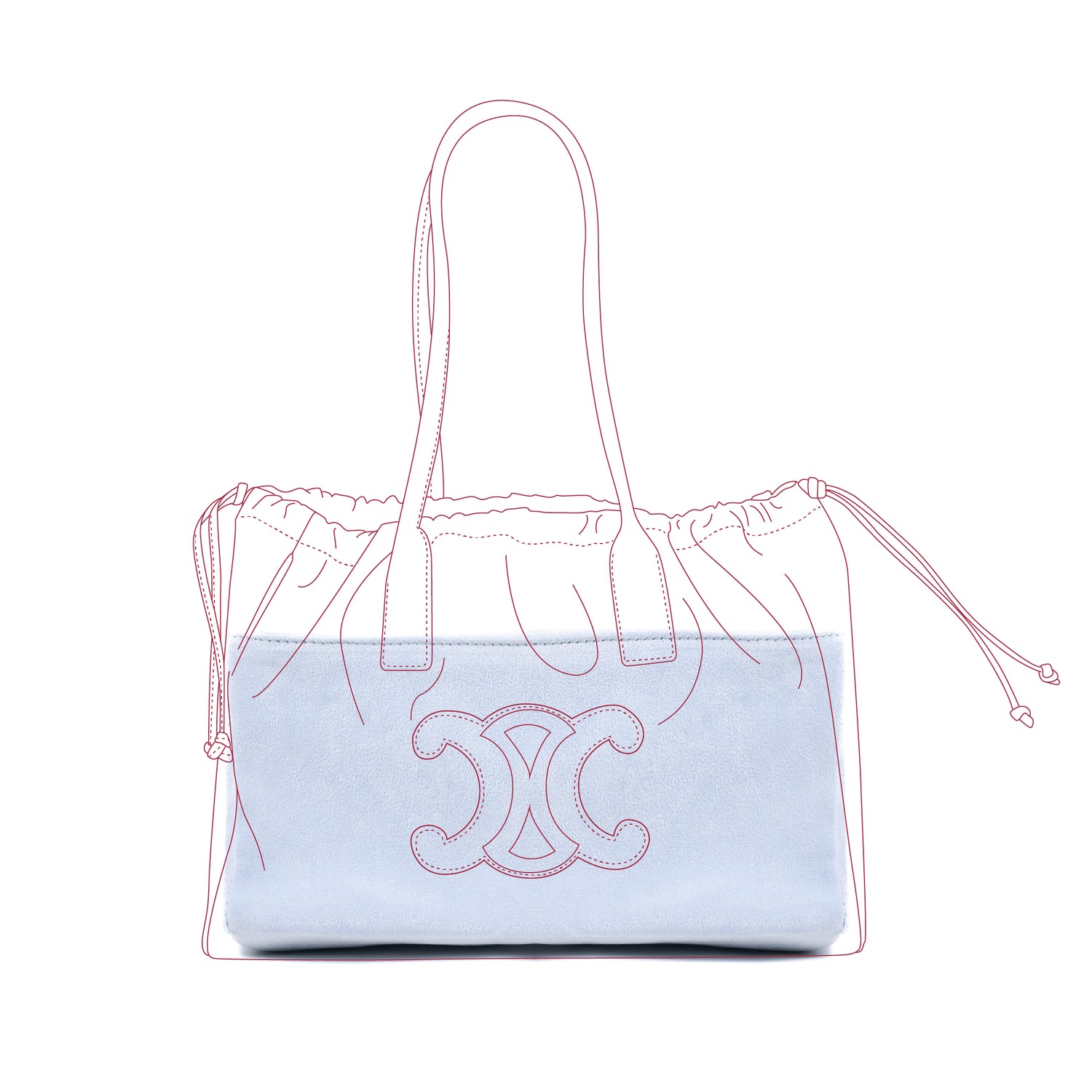 Organizer per Celine Cuir Triomphe con Coulisse