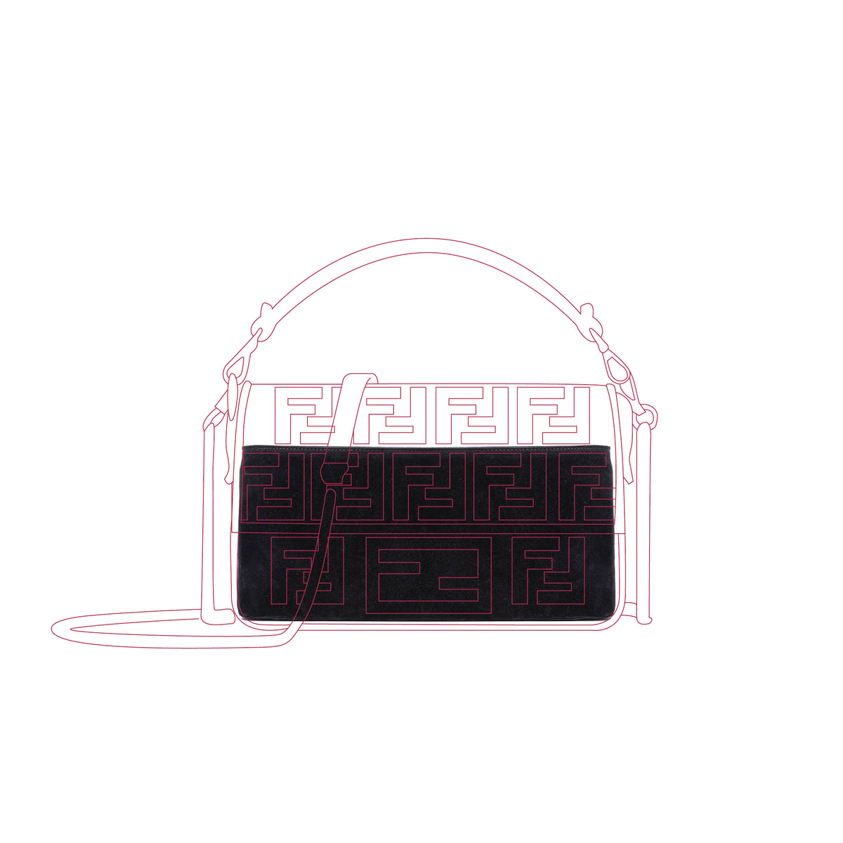 Organizer per Fendi Baguette