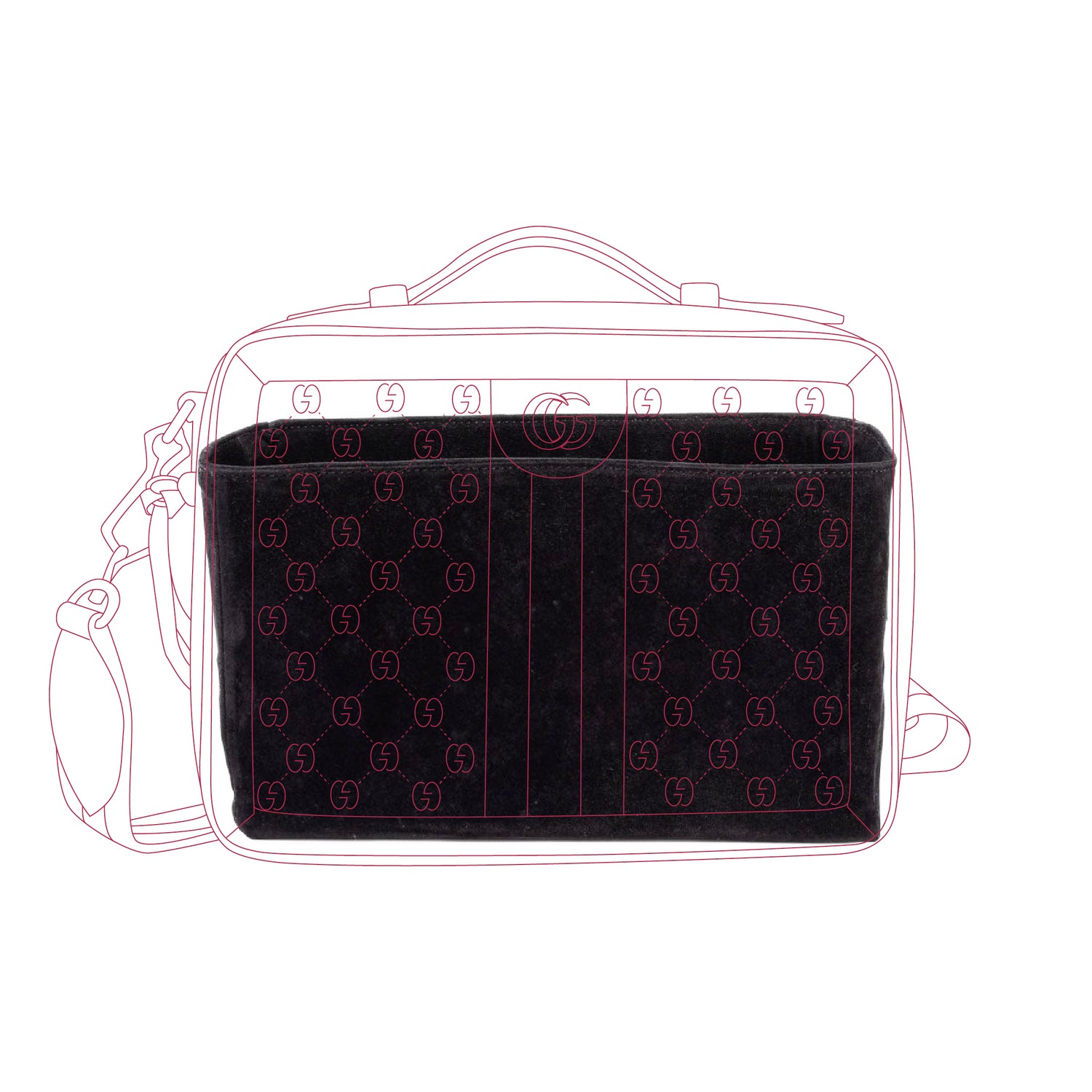 ORGANIZER PER OPHIDIA SHOULDER BAG