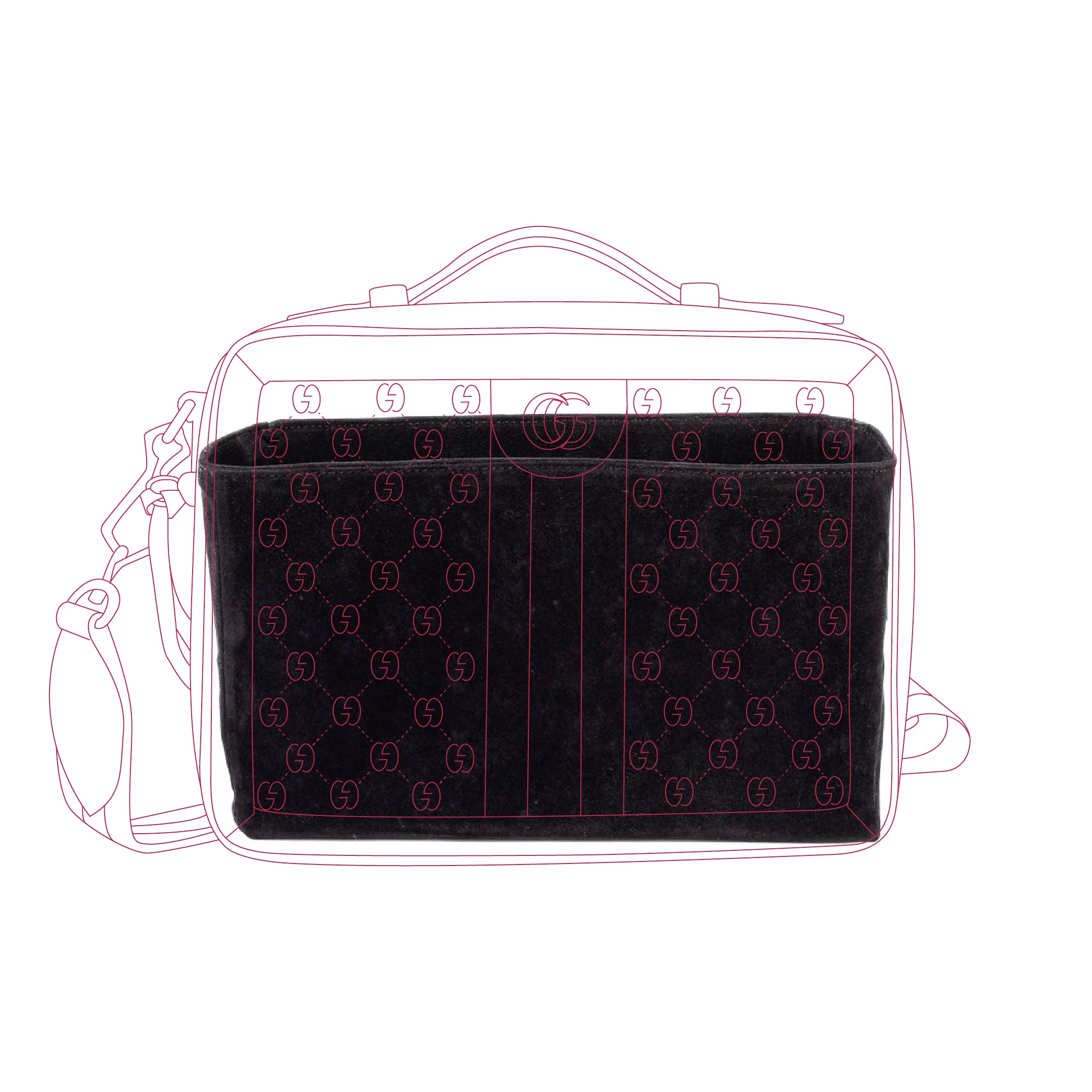 ORGANIZER PER OPHIDIA SHOULDER BAG