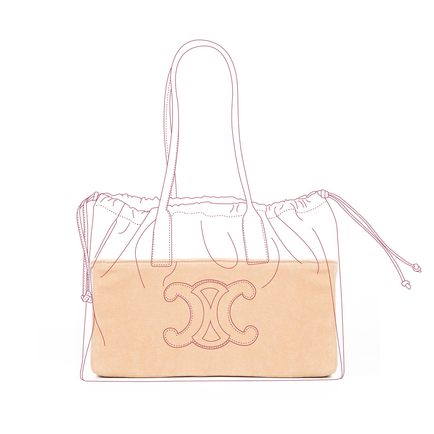 Organizer per Celine Cuir Triomphe con Coulisse