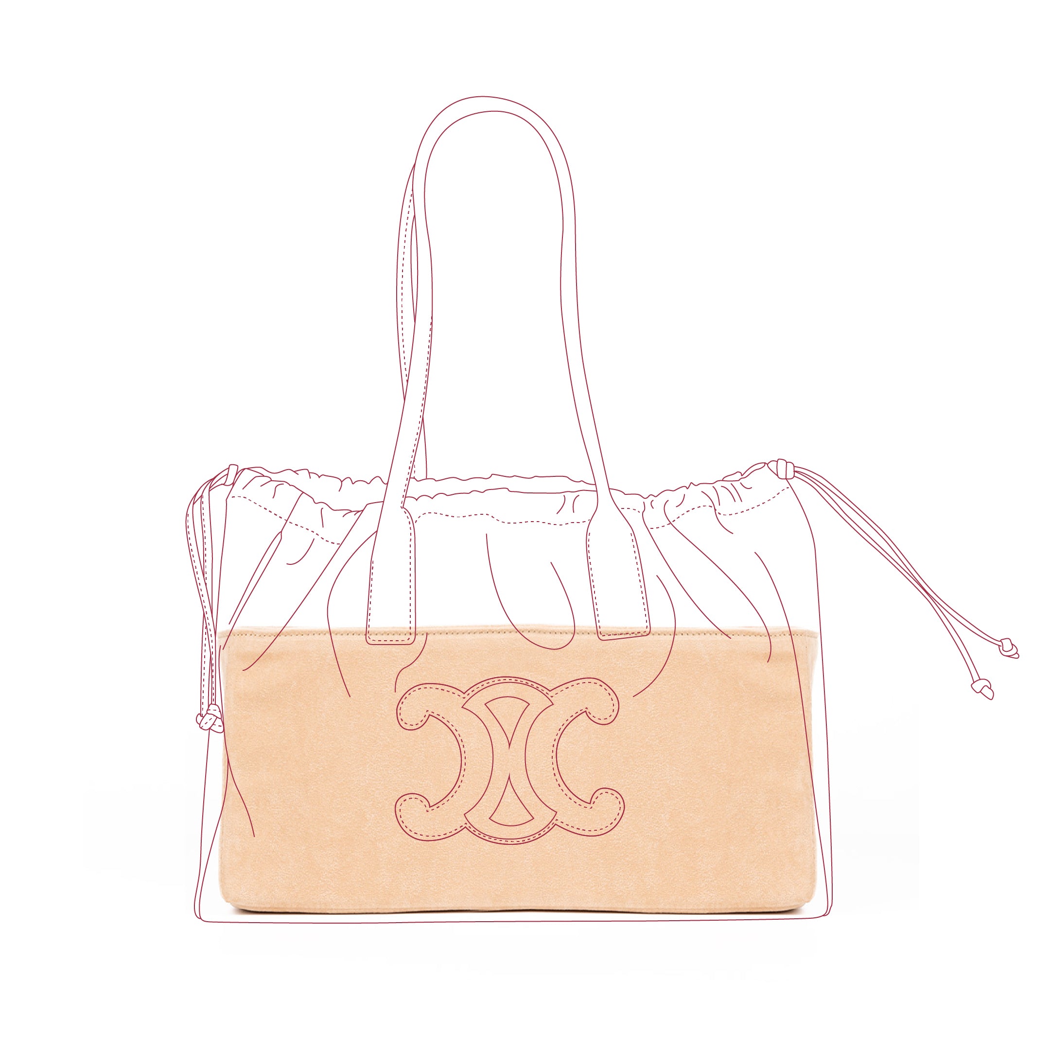 Organizer per Celine Cuir Triomphe con Coulisse