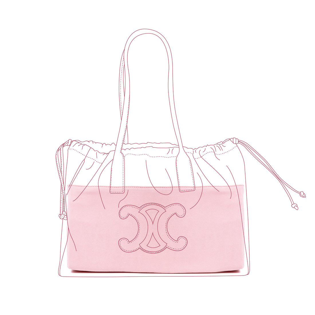 Organizer per Celine Cuir Triomphe con Coulisse