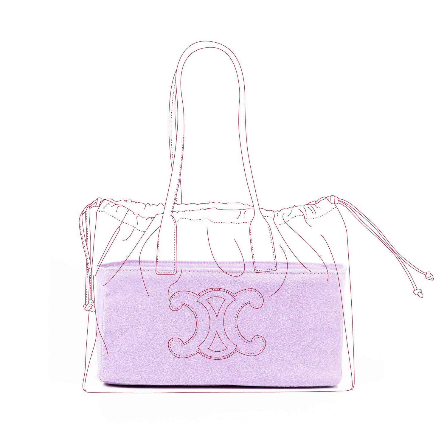Organizer per Celine Cuir Triomphe con Coulisse