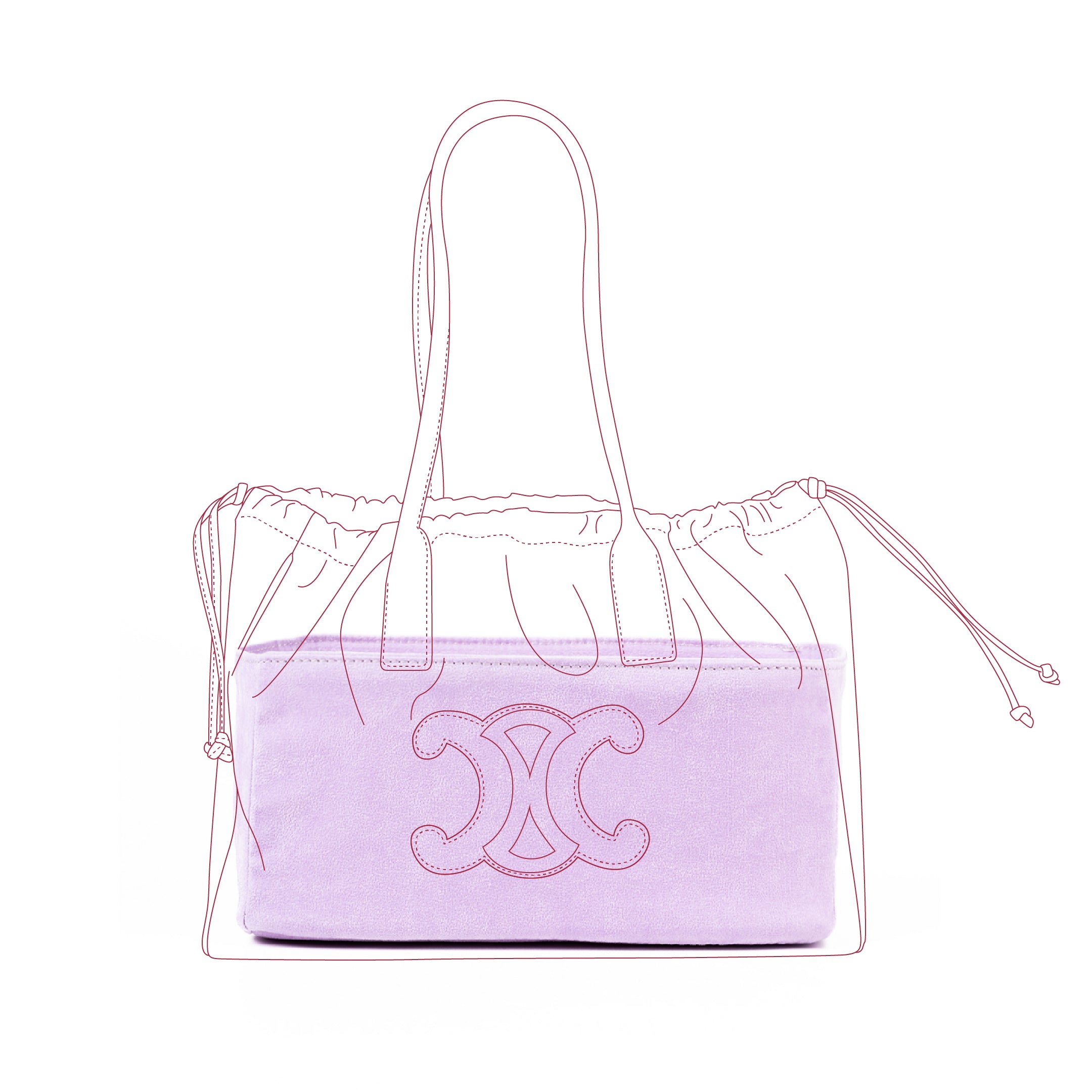 Organizer per Celine Cuir Triomphe con Coulisse