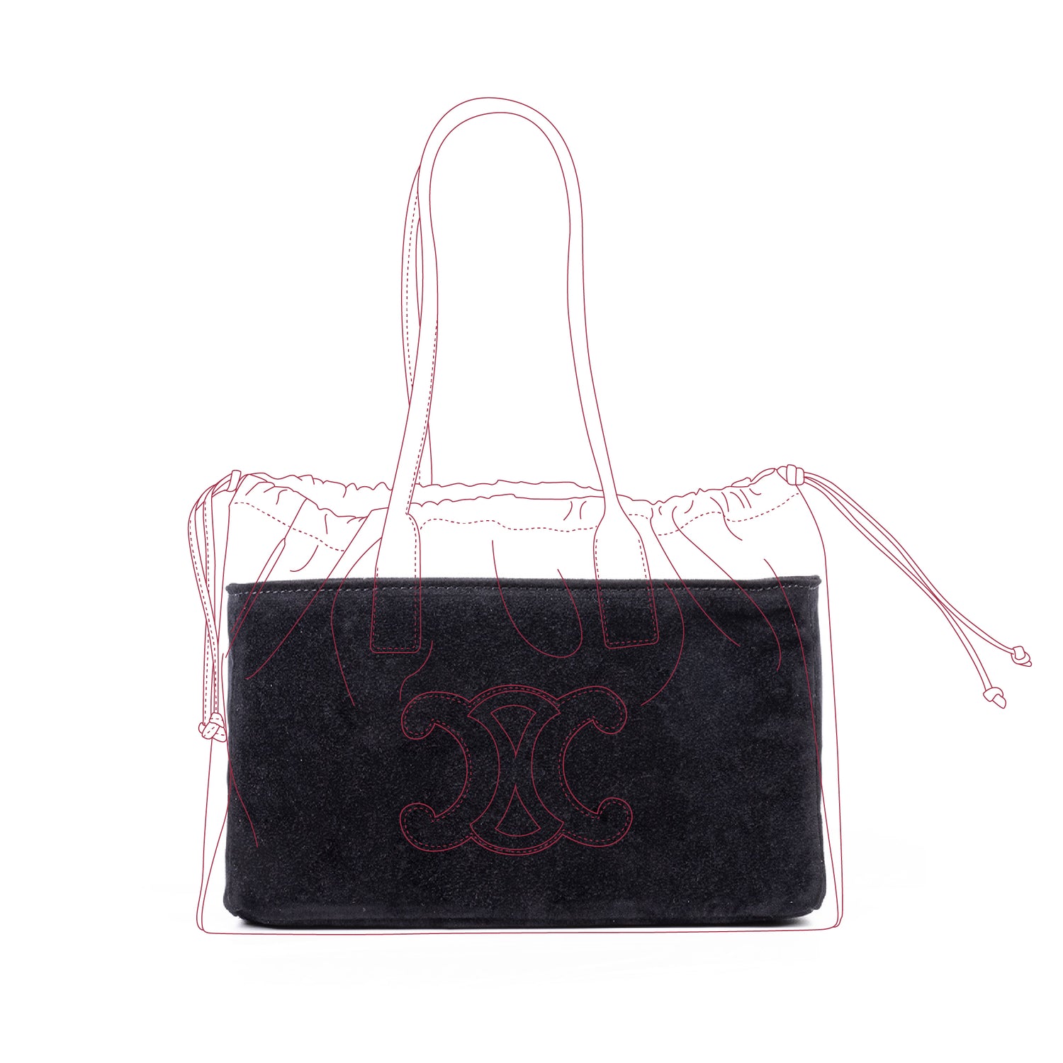 Organizer per Celine Cuir Triomphe con Coulisse