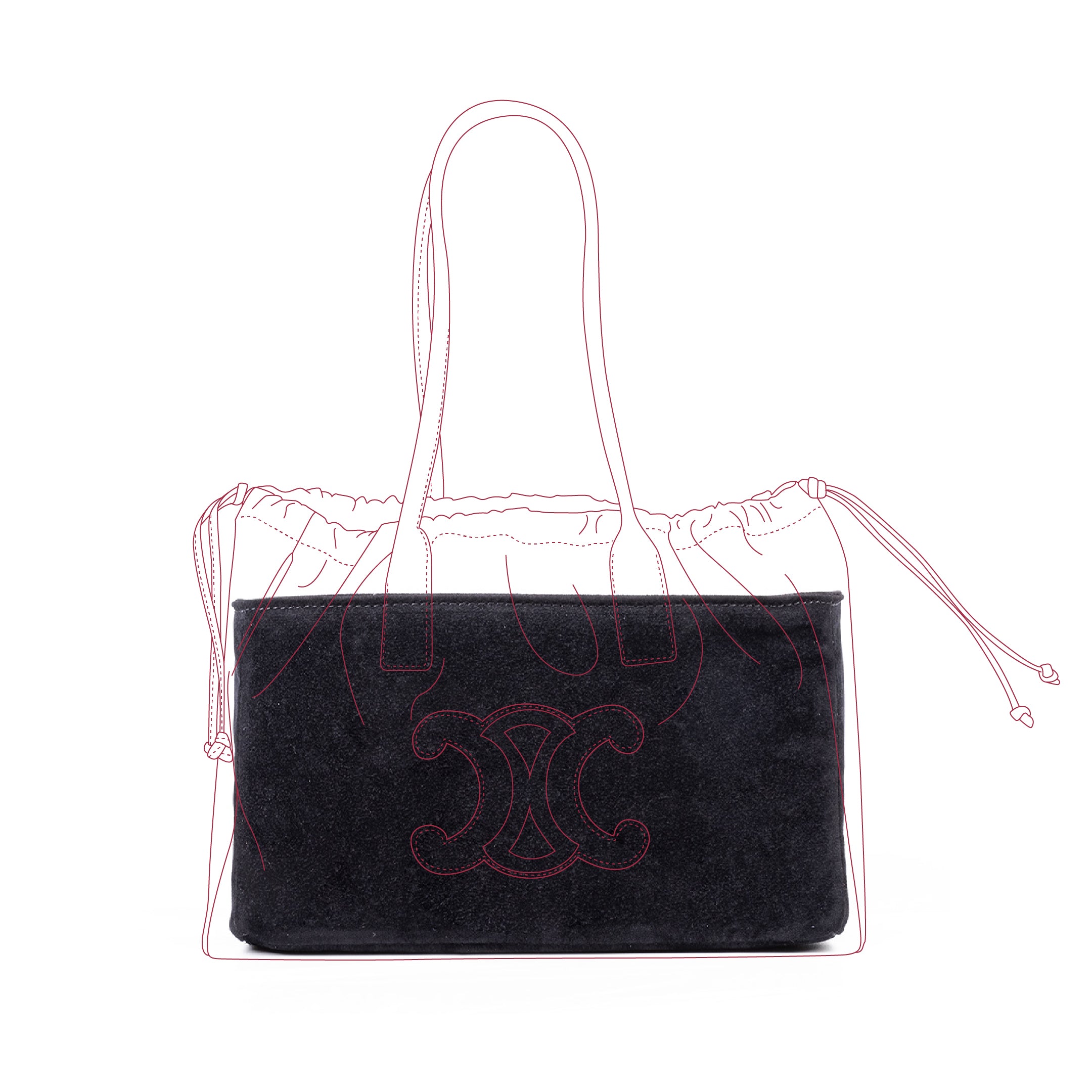 Organizer per Celine Cuir Triomphe con Coulisse