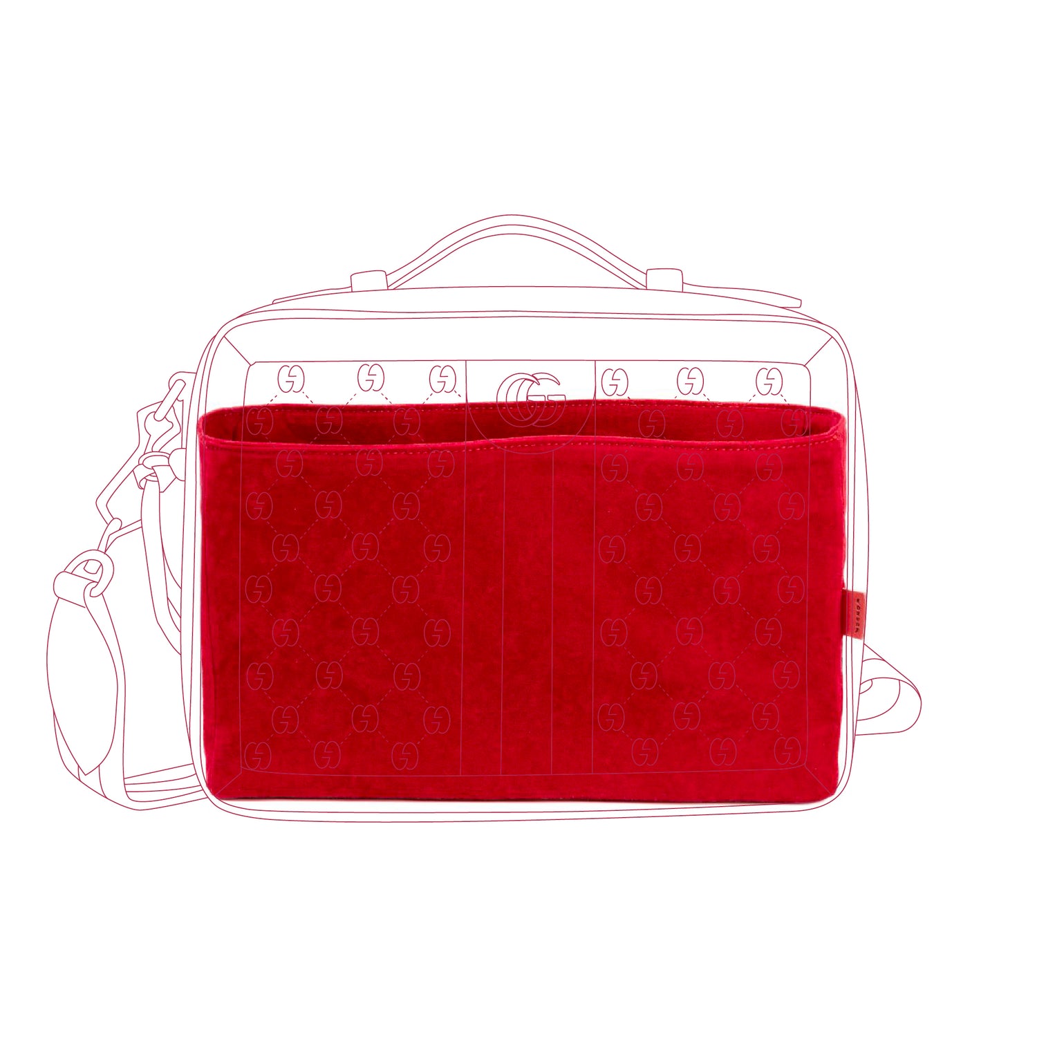 ORGANIZER PER OPHIDIA SHOULDER BAG