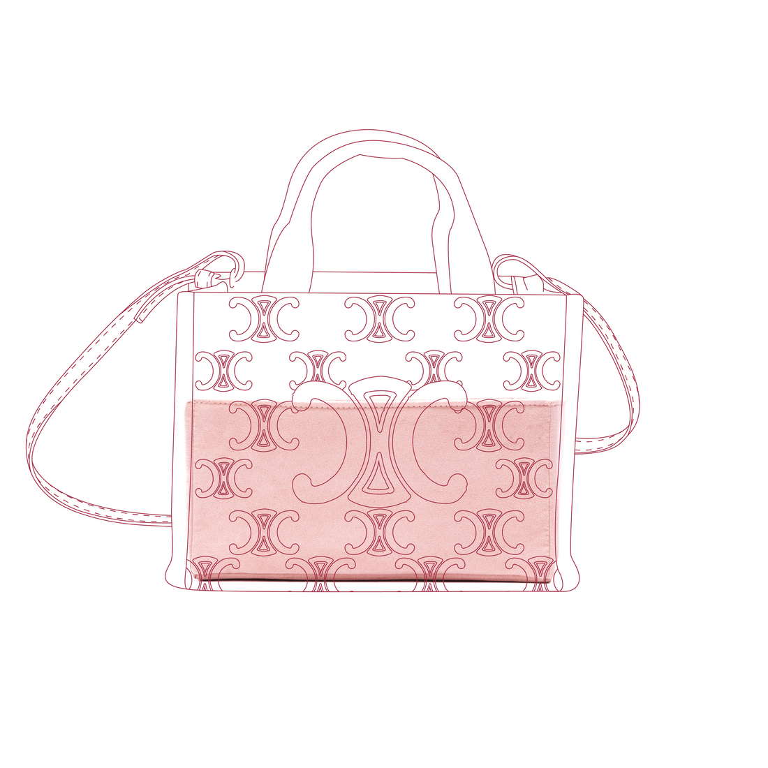 Organizer per Cabas Thais in Tessuto